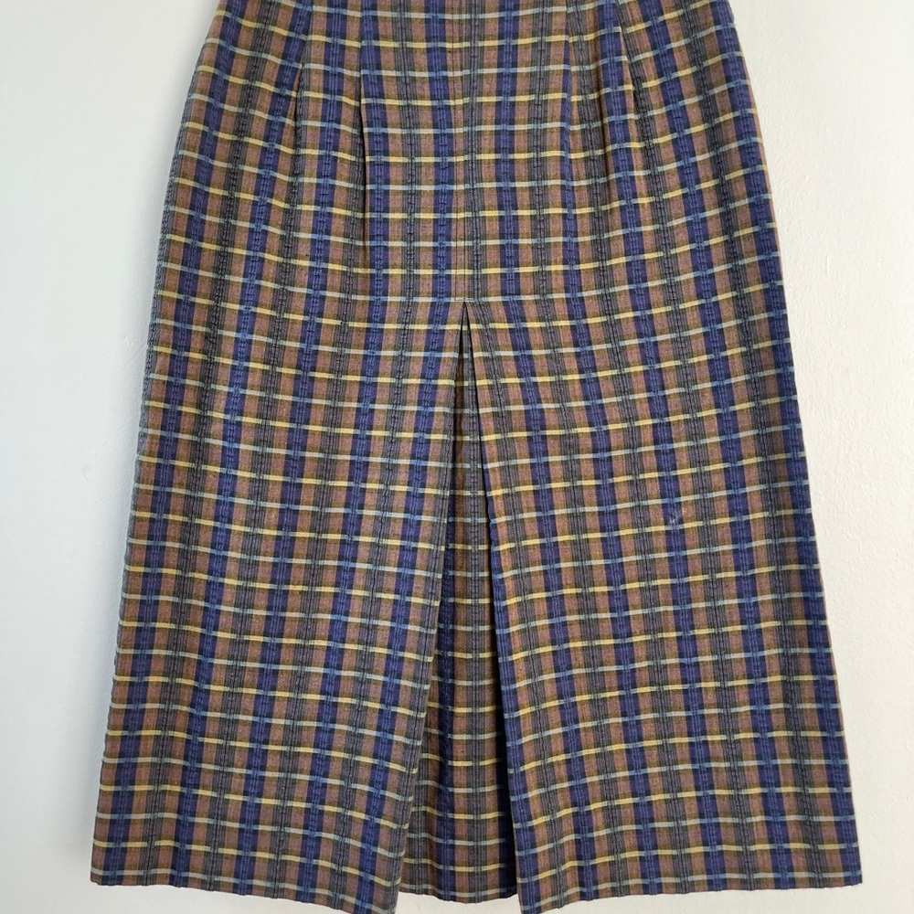 Vintage Plaid A-Line Skirt